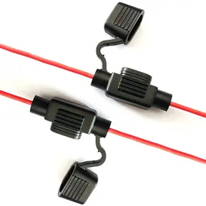 red 16 gauge wire mini inline fuse holder