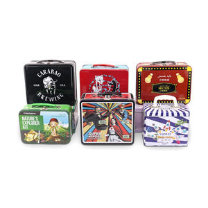 Boîte à lunch rectangulaire personnalisée à <span class=keywords><strong>prix</strong></span> compétitif avec poignée, emballage en fer blanc, boîte à lunch en fer blanc avec poignée - Product Image 4