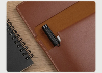 Portafolio de Cuero PU A4 de Gran Capacidad Personalizado, Bolsa de Almacenamiento de Documentos, Maletín para Archivos