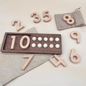 <span class=keywords><strong>2026</strong></span> Hauptprodukte Deluxe The Frame 10-Gitter-Zahlenblöcke Offenes Lernspielzeug aus schwarzem Walnussholz - Product Image 3