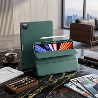 Étui pour tablette en cuir pliable intelligent pour iPad Pro 2024