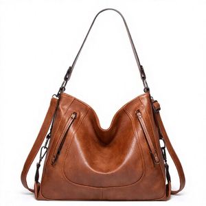 Sac à bandoulière polyvalent pour ordinateur portable 14 pouces en cuir végétalien grainé, sac fourre-tout minimaliste pour femme, idéal pour le bureau et le travail, avec sangles plates - Product Image 2