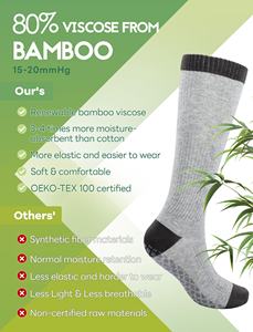 Calcetines de compresión suaves de bambú, calcetines de compresión cómodos con logotipo personalizado antideslizante para enfermeras - Product Image 4