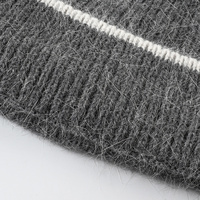 Chapeau beanie personnalisé avec logo brodé, chapeau d'hiver en fourrure de lapin, chapeau de pêcheur, bonnets en acrylique pour hommes et femmes