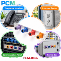Connecteur traversant 4P4C RJ9 RJ11 femelle-femelle de type D pour montage sur panneau, pour combiné téléphonique, boîtier de contrôle d'interphone, appareils audio