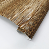 Papel Tapiz de Yute Natural MYWIND con Reverso Dorado Champán para Decoración de Interiores de Hoteles y Hogares, Revestimiento de Paredes Hecho a Mano