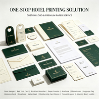 Porte-cartes d'hôtel personnalisé à double pliage, style professionnel haut de gamme, en papier argenté