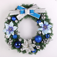 Guirlandes de Noël de luxe spécialement conçues 30/40/50/60cm, pré-éclairées par LED, avec pommes de pin, décorations de fêtes, directement de l'usine