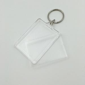 Trống <span class=keywords><strong>Acrylic</strong></span> Keychain, Hình Ảnh Chèn Nhựa Khung Ảnh <span class=keywords><strong>Acrylic</strong></span> Vòng Chìa Khóa - Product Image 3