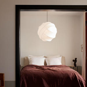 Lustre en soie de style nordique, créatif, moderne, minimaliste, haut de gamme, pour salon, salle à manger, maison d'hôtes, lumière japonaise tendance - Product Image 1