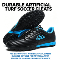 Chaussures de football de haute qualité pour adolescents, garçons et filles, crampons longs pour terrain synthétique, baskets d'entraînement en extérieur, cours de sport (PE)