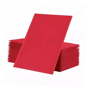 Enveloppes rembourrées à bulles auto-scellées personnalisées avec Logo rouge 6x10 enveloppes à bulles Kraft