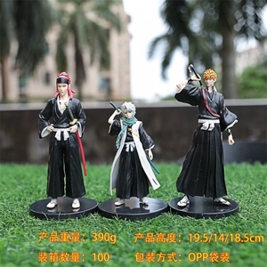 3 PCS/Set Anime Figure <span class=keywords><strong>Bleach</strong></span> Kurosaki Ichigo Abarai <span class=keywords><strong>Hitsugaya</strong></span> Toushirou PVC Action Figure Model Doll Toy - Product Image 6