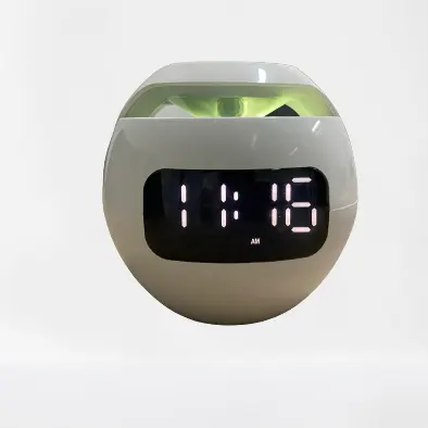 New Arrived Body Motion Sensor Alarm Clock Speaker With Rgb Night Light Wireless Portable MIni Music Player FM Radio