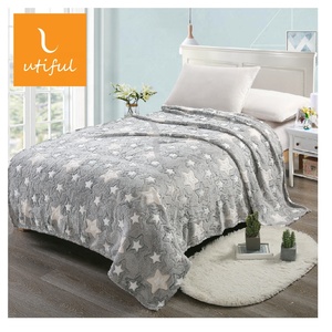 Chăn Lông Cừu Flannel Polyester Mềm In Hình Ngôi Sao Tùy Chỉnh Cho Ngày Lễ - Product Image 3