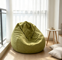 Fauteuil pouf douillet, grand canapé de sol en forme de goutte d'eau, pouf relaxant avec housse amovible pour salon et chambre
