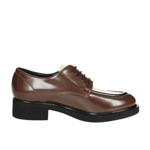 Zapatos de Vestir de Cuero Marrón Oxford para Mujer Donna Serena, Tacón de 39 cm - Product Image 4