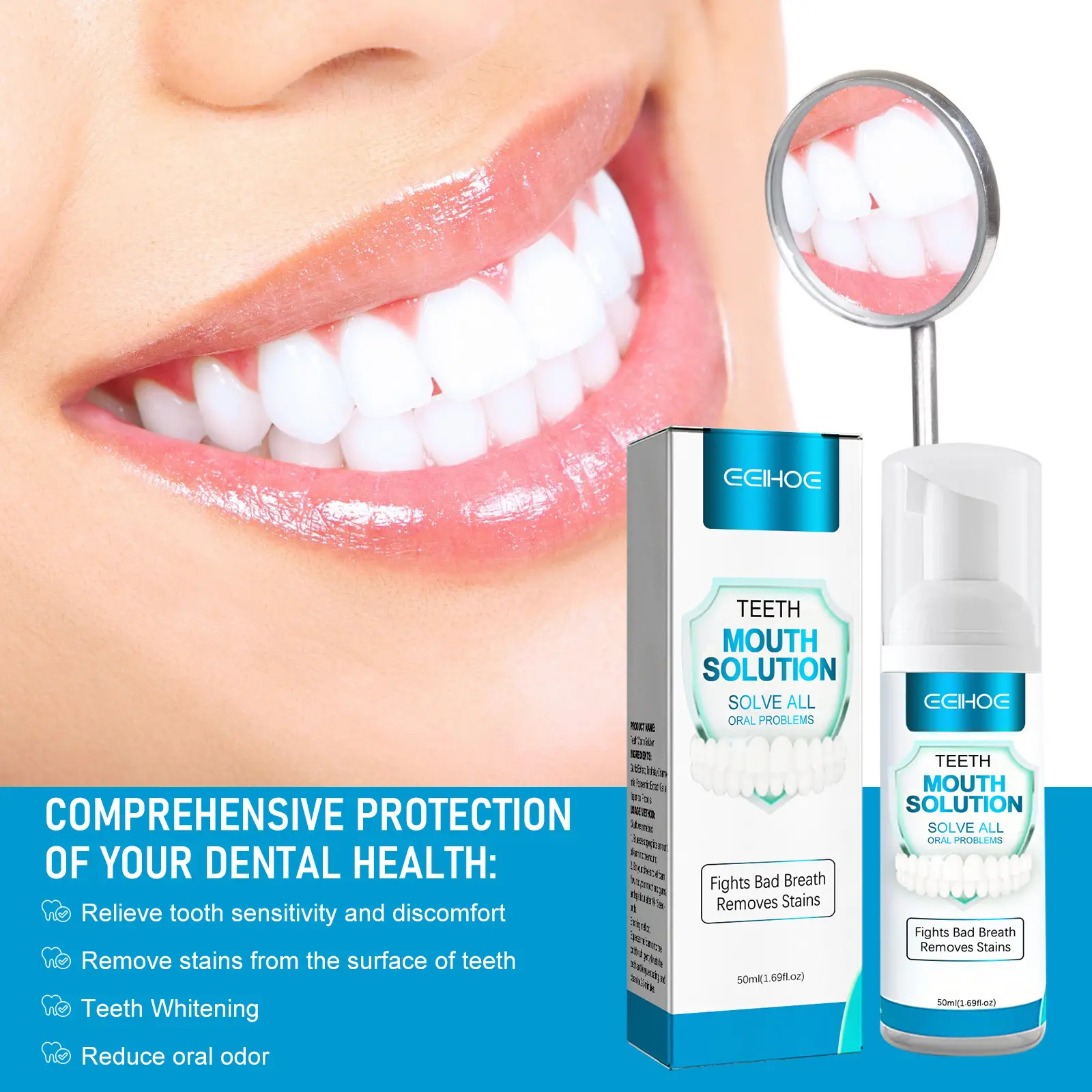 Selling Fresh Breath Whitening Teeth Caring for Allergic Teeth Alleviating Gingival Problems Oral Care Mousse Toothpaste