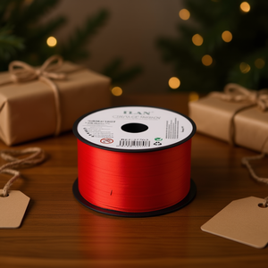 Nastro regalo Ilan 5 mm x 100 iarde rosso per confezioni - Product Image 2