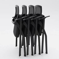 Chaise de bureau au design moderne pour la réception de conférence et de formation Chaise pliable en PP Mesh Material