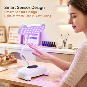 <span class=keywords><strong>Lampe</strong></span> à ongles <span class=keywords><strong>UV</strong></span> <span class=keywords><strong>LED</strong></span> rechargeable 48W en forme de chat, avec capteur automatique intelligent, double source lumineuse, séchoir à ongles en gel sans fil pour manucure - Product Image 5