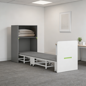 Cama Murphy de MDF que Ahorra Espacio con Armario y Almacenamiento, <span class=keywords><strong>Literas</strong></span> Cómodas para Aulas Escolares y Niños de Preescolar - Product Image 1