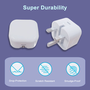 อะแดปเตอร์จ่ายไฟ GaN แบบเร็ว 20W มาตรฐานอังกฤษ รองรับ PD 3.0 ช่องเสียบ Type-C สำหรับ <span class=keywords><strong>iPhone</strong></span> 15 <span class=keywords><strong>Pro</strong></span> <span class=keywords><strong>Max</strong></span> และการชาร์จสมาร์ทวอทช์ ขายส่ง - Product Image 5