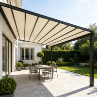 Pergola en aluminium pour jardin, terrasse, villa européenne, auvent rétractable, protection contre la pluie, les UV et les intempéries