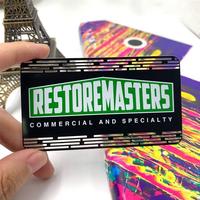 Tarjeta de Visita Personalizada de Acero Inoxidable 304, Ecológica, Duradera, Reciclable, con Grabado e Impresión de Nombre, Esquinas Redondeadas, RFID NFC