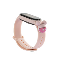 Sabuk jam tangan pintar LED, gelang kartun Mi Band 5, tali jam tangan pintar untuk Mi Band 7 6 5 4 3