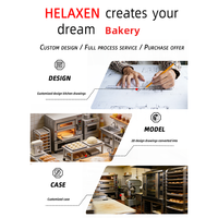 Four à pâtisserie professionnel HELAXEN, gaz/électricité, acier inoxydable - Haute productivité, 220V, pour boulangerie, utilisation pour le pain à base de farine