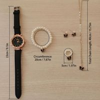 Ensemble cadeau de bijoux pour femme en 5 pièces, bracelet, collier, boucles d'oreilles, bague, or rose, cadeau de la Saint-Valentin, Noël, Nouvel An, boîte cadeau, vente en gros