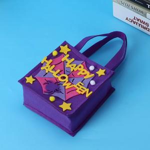 Bolsa de Fieltro para Dulces de Halloween, Bolsa Portátil con Diseño de Telaraña, Recuerdo para Fiestas Infantiles, Bolso Espeluznante para el Día de los Muertos - Product Image 4