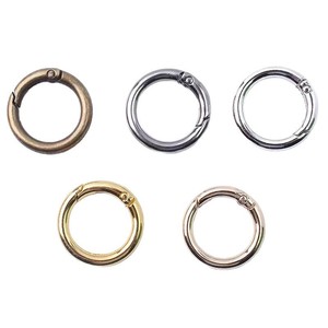 Zinc Alloy Spring <b>Ring</b> Keychain Round Buckle 20mm 25mm Gunmetal <b>Silver</b> Hard Wearing Metal <b>Key</b> Chain - Product Image 4