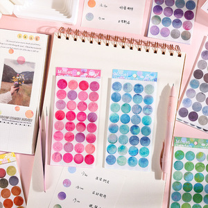 6 ชิ้น/แพ็ค สติกเกอร์สีโมรันดี, ป้ายจุด, สติกเกอร์, สติกเกอร์ปิดผนึก, สติกเกอร์ติดผนังแบบวงกลมสำหรับตกแต่ง - Product Image 4