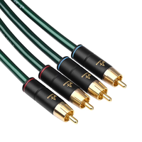 Câble audio ATAUDIO HiFi 2RCA, RCA mâle vers mâle, pour amplificateurs TV, haut-parleurs, caisson de basses, microphone, moniteur, câble de signal 2 RCA