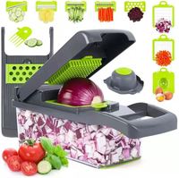 OEM/ODM 16-in-1 multifunctionele handmatige groentehakker, uien snijder, aardappel schiller, keuken fruit snijder, groentesnijder