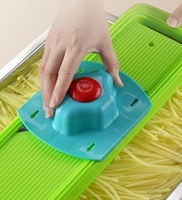 Mandoline Snijder 2-in-1 Handmatige Groentesnijder PP Plastic Vaatwasmachinebestendig 1,7 mm Fijne Snijder Precieze Eenvoudige Voedselbereiding