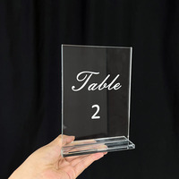 Supports de numéros de table en cristal pour décoration de table de mariage Supports de numéros de table MH-J559
