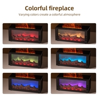 Diffuseur d'huiles essentielles à flamme 3D, humidificateur aromathérapeutique, alimenté par USB, télécommande, simulation de flamme de cheminée, vente chaude