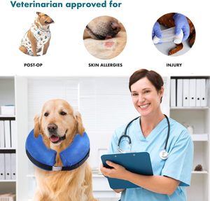 Ameliyattan sonra şişme yumuşak köpek koni yaka Pet Donut yaka şişme kurtarma köpek konileri - Product Image 4