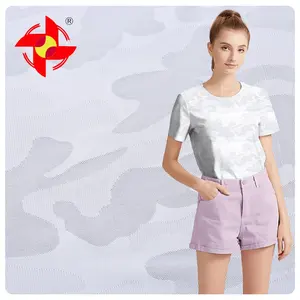 Conception personnalisée 2 voies extensible 100% polyester 150gsm Dry Fit trame tricoté Jacquard tissu de maille pour Uniqlo t-shirt peut être imprimé