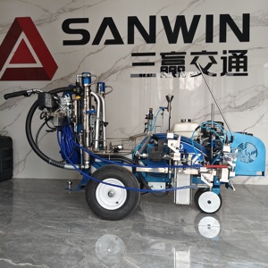 Machine de marquage routier à pulvérisation à froid bi-composant SanWin avec moteur à essence 9HP MMA 98:<span class=keywords><strong>2</strong></span> et rapport 1:1 résolvant le problème de consommation inégale - Product Image 3
