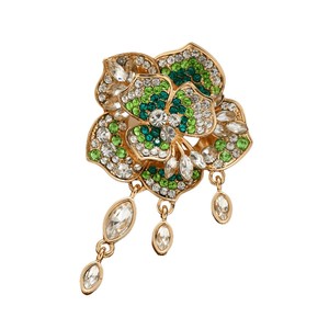 Broche de Lujo con Borla de Cristal Rosa Brillante y Diamantes Completos para Accesorios de Abrigo al por Mayor - Product Image 6