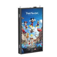 Écran LCD tactile extérieur 55 pouces avec cadre tout en aluminium 3000 nit, IP66, montage mural, totem pour affichage commercial en rue