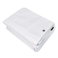 Bâche en PE blanche personnalisable 120 g/m² – Housse en plastique robuste et imperméable pour tente de camping extérieure en tricot uni