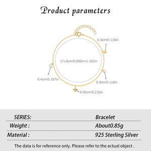 Nouveau S925 argent sterling croix diamant perle bracelet exquis bijoux de mode femmes bracelet à bricoler soi-même - Product Image 3