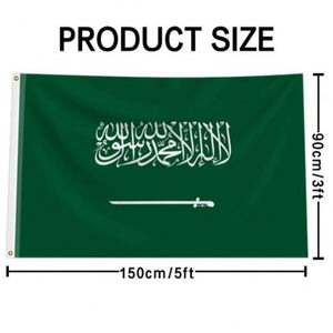 Factory Wholesale 90x150cm Premium Fabric Brass Grommets Good Quality Best Price Custom <b>Flags</b> Banners Saudi Arabia <b>Flags</b> - Product Image 6
