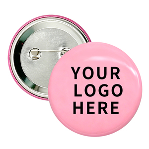 Badge bouton en métal étamé de 2,25 pouces, fabricant de badges métalliques de qualité supérieure, épingle durable en étain plaqué - Product Image 1