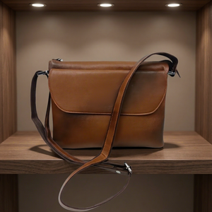 Sac à bandoulière décontracté pour femme en cuir véritable fait main, grande capacité, léger et réglable, modèle OEM BS INTERNATIONAL NA296 - Product Image 3